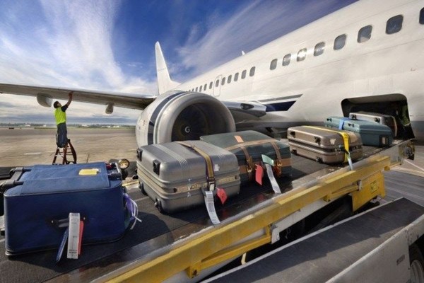 logo baggage at the airport